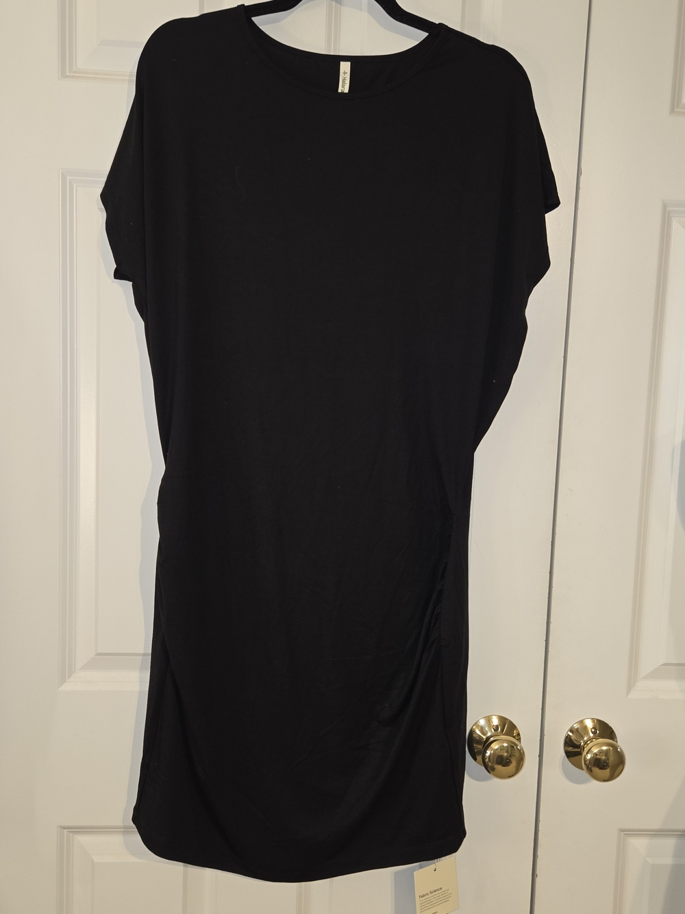 SOLD - NWT Halara Black Ruched Mini Dress | Soft Modal Blend | Size Large - Picture 7 of 8